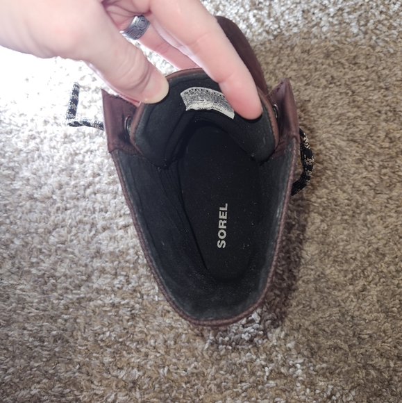 Sorel Lexie Wedge Booties size 8.5 Brown/Deep Maroon - Picture 3 of 6